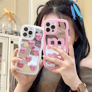 เคสโทรศัพท์มือถือกระจก ลายหัวใจ สําหรับ Huawei P30 Pro P40 Pro P50 Pro Nova 7 Nova 7SE Nova 8 Nova 9 Honor 50 Mate 30 Pro Mate 40 Pro Reno 5 Pro Reno 6 Reno 7 Pro X80 Pro V23 M