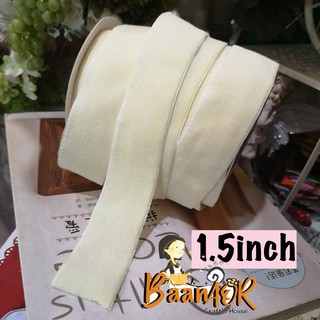 1y 1.5inch ริบบิ้น ผ้ากำมะหยี่ ขนาดเล็ก 1.5 นิ้ว x ความยาว 90 เซนติเมตร PDR0096 Velvet Ribbon