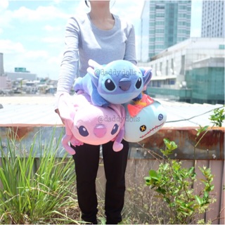 ตุ๊กตา Stitch สติช &amp; Angel แองเจิ้ล &amp; Scrump สกั๊ม หมอบ นุ่มนิ่ม 16นิ้ว