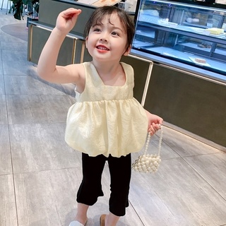 Girls Lantern Camisole สีทึบ Backless Bow Top