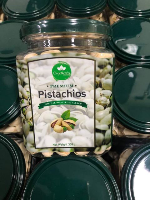 (1กระปุก) ถั่วพิตาซิโอ pistachios ตรา organicwa