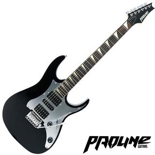 Proline PE1500 กีตาร์ไฟฟ้า ทรง Strat 24 เฟร็ต (Black) ไม้เบสวู้ด คอเมเปิ้ล ปิ๊กอัพ HSH ** ปิ๊กการ์ดโลหะ **