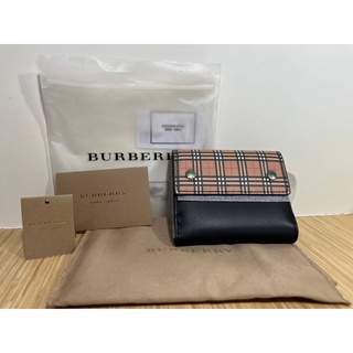 พร้อมส่ง Burberry short wallet logo black