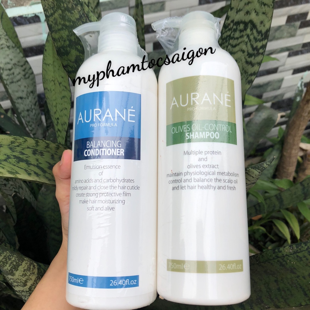 Aurane Olives Oil-French Combo Shampoo สําหรับครีมนวดผม 750mlx2