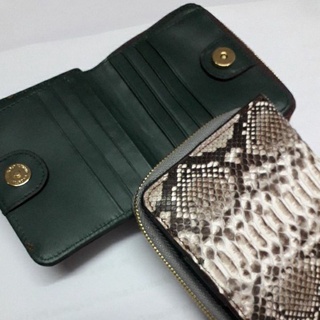 python mini purse กระเป๋าสตางค์งูเหลือมbellyแท้cites