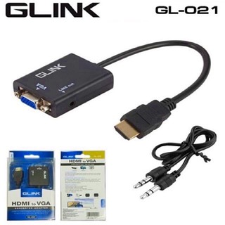 Glink GL-021 สายแปลง HDTV TO VGA มีช่องต่อเสียง Converter Adapter With 3.5mm