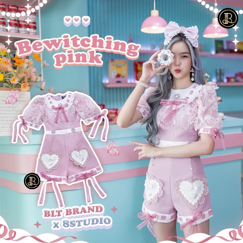 Blt ไซส์ L มือ2 ใหม่กริ๊บ✨คอลพิเศษทำคู่กับ8studio จั้มสีชมพูหวานน่ารักมากคะ