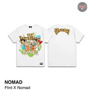 F1PF //เสื้อยืด  Oversize ลายสตรีท Flint X NOMAD เสื้อผู้ชาย/ผู้หญิง!