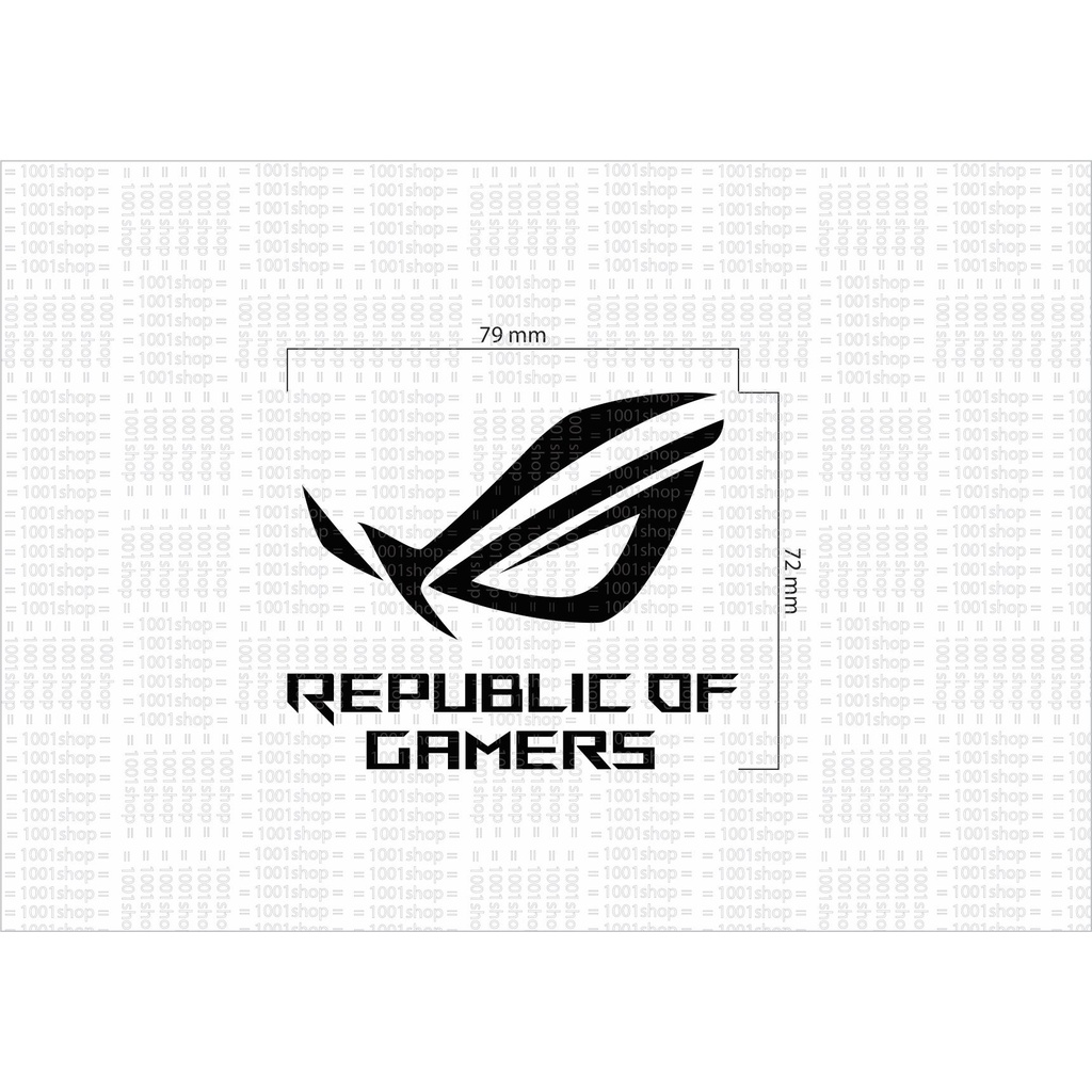 [STICKER POTONG] ROG Republic Of Gamers Logo Sticker Cut/Sticker pc / PVC Sticker