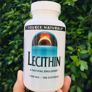 เลซิตินจากถั่วเหลือง Lecithin 1,200 mg 100 Softgels (Source Naturals®) เลซิทิ