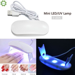 (COD/ Qipin) 6 W USB LED UV เครื่องเป่าเล็บ สำหรับตกแต่งเล็บเจล