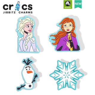 jibbitz crocs charms ตัวติดรองเท้า ซีรีส์ Frozen จิ๊บบิทส์การ์ตูน ตัวติดรองเท้า crocs เซ็ต 4 ชิ้น DIY jibbitz