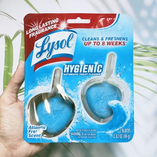 น้ำยาล้างโถชักโครก กลิ่นแอตแลนติกเฟรส Hygienic Automatic Toilet Bowl Cleaner Atlantic Fresh Scent 2 Blocks 80 g (Lysol®)