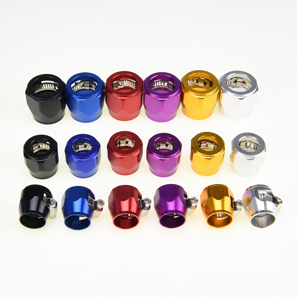 (B20)แคล้มรัดท่อน้ำ หัวHEX หัวรัดสายAN4/AN6/AN8/AN10/AN12/AN16 ท่อน้ำมันเชื้อเพลิง หัวรัดสายถักอลูมิเนียม แคล้มรัดสายถัก