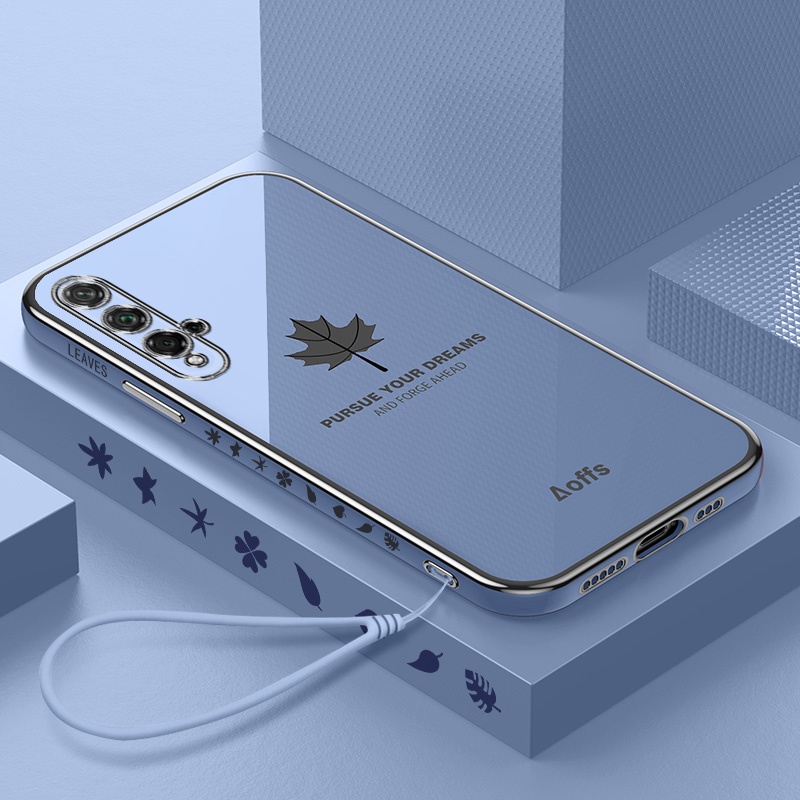 Huawei Nova Series Huawei Nova 8 Pro 8i 8 SE Nova 7 Pro Nova 9 Luxury Maple Leaf Square เคสชุบบางเฉี