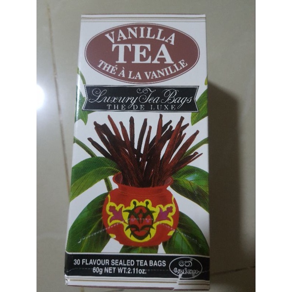 ชาวนิลา ยี่ห้อ Mlesna (Vanilla Tea) กล่องละ 30 ซอง