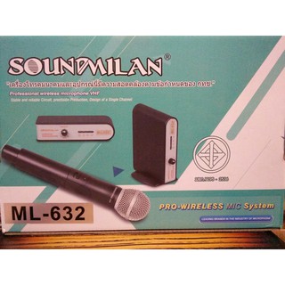 ไมคโครไฟนไวเลส Soundmilan รุ่น ML-632 * Pro-wireless Mic System แบบไมค์คาดศรีษะ  Sound milan ไมค์ ไมโครโฟน * มีCOD