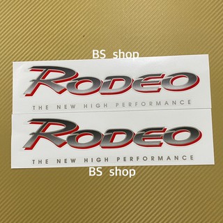 สติ๊กเกอร์* RODEO THE NEW HIGH PERFORMANCE  ติดกระจกแค๊ป  ISUZU  ราคาต่อคู่  มี 2 ชิ้น