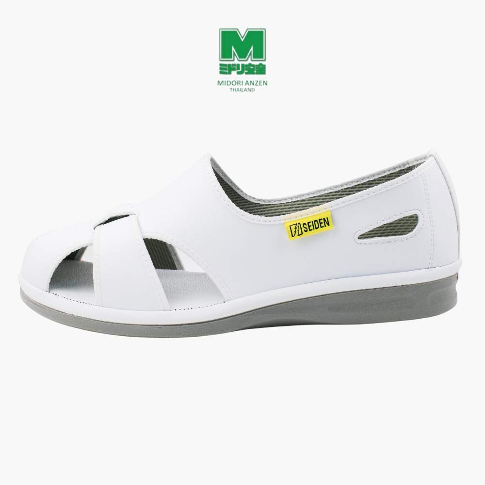 Midori Anzen รองเท้ากันไฟฟ้าสถิตย์ รุ่น Elepass Cool N สีขาว / Midori Anzen Anti-Static Work Shoe Elepass Cool N White