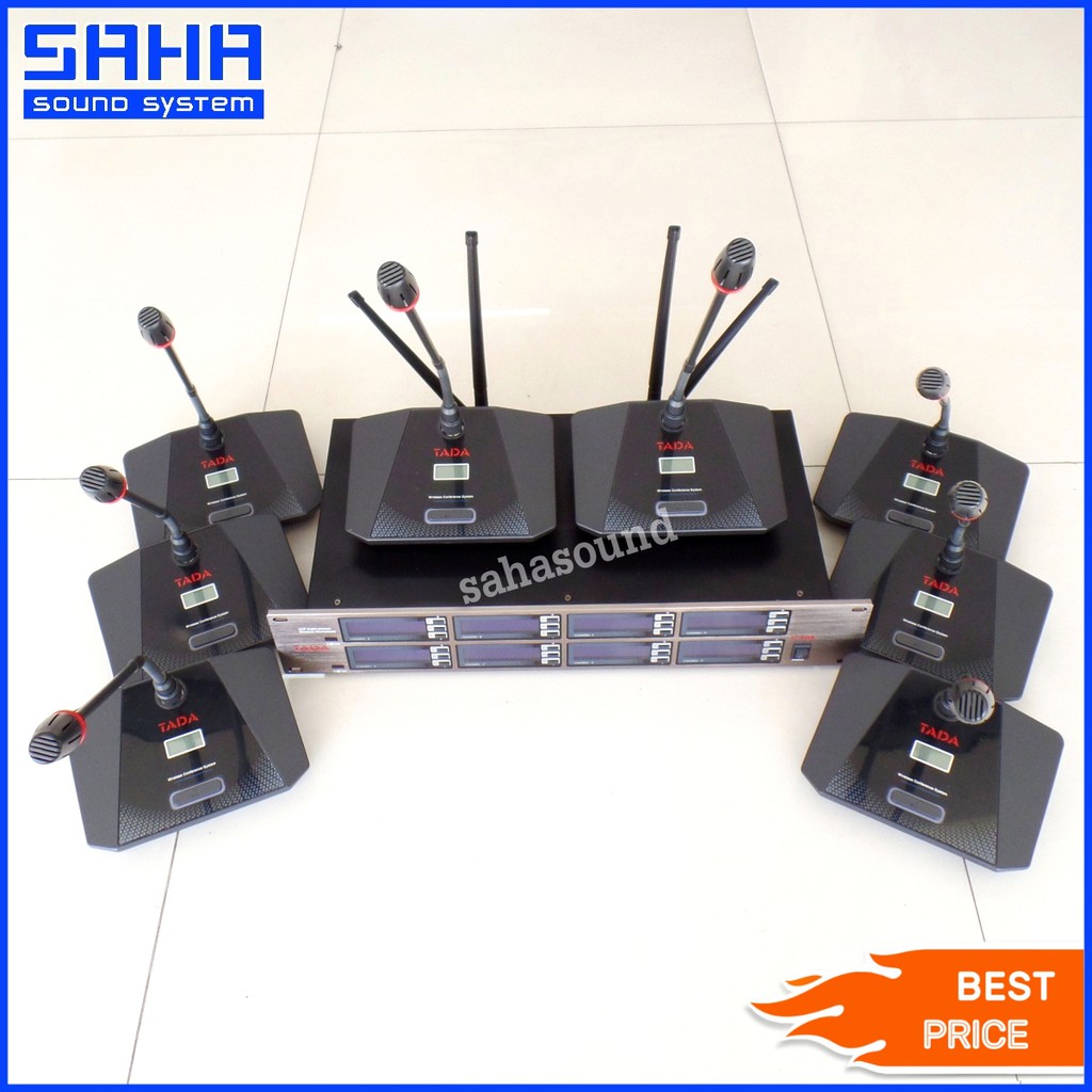 TADA U-888 ชุดประชุมไร้สาย UHF (ไมค์ผู้ร่วม 8 ตัว) - ก้านไมค์ 40 cm. sahasound - สหซาวด์