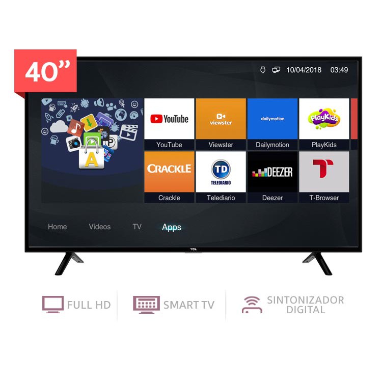 TV TCL 40 นิ้ว 40S62 LED SMART TV ปี 2018 สินค้าใหม่ประกันศูนย์