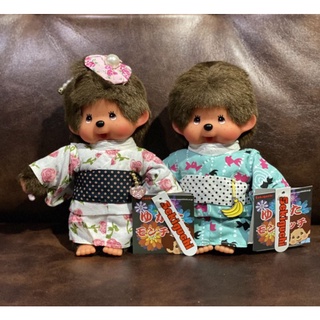 Monchhichi ตุ๊กตาม่อนชิชิของแท้ 💯% มือ1ป้ายห้อยครบ S Size - Summer Yukata Boy &amp; Girl ไซส์ S 8 นิ้ว หรือ 20 ซม