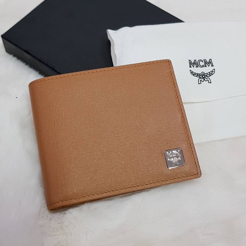 *สอบถามstockก่อนสั่ง Mcm short wallet men กระเป๋าสตางค์ ใบสั้น ของแท้ ผู้ชาย สีน้ำตาล เหลือง ของขวัญ