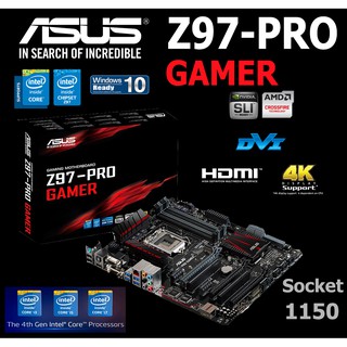 Mainboard INTEL ASUS Z97-PRO GAMER (Socket 1150) มือสอง พร้อมส่ง แพ็คดีมาก!! [[[แถมถ่านไบออส]]]