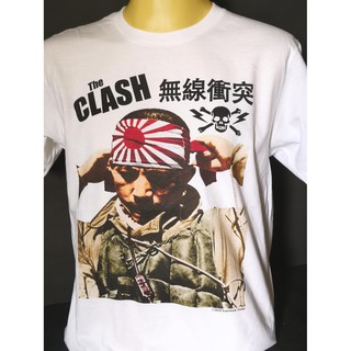 เสื้อยืดผ้าฝ้ายCOTTON เสื้อวงนำเข้า The Clash Kamikaze Joe Strummer Ramones Redemption Song Punk Rock Retro Vintage Ska