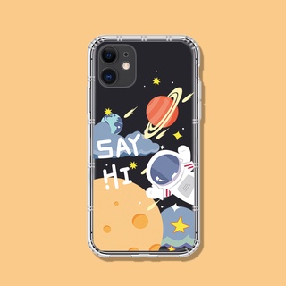 เคสใส แบบนิ่ม ลายการ์ตูนนักบินอวกาศ สําหรับ ไอโฟน 13 14 Pro Max 12 Pro 6s 7 8 Plus XR 11 Pro XS Max X SE2