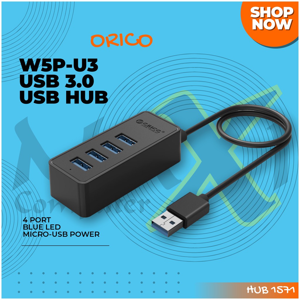 Orico W5P-U3 4 พอร์ต USB3.0 USB HUB พร้อมพอร์ตพลังงาน Micro B USB HUB