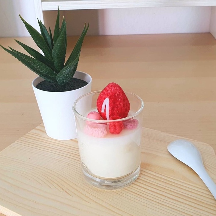 🕯 เทียนหอมใส่แก้ว+ท็อปปิ้ง ขนาด 65 กรัม (Soy wax Candle)