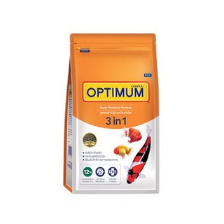 Optiumum ออพติมั่ม อาหารปลา 3in1 สไปรูไลน่า 12 % เร่งสี เร่งโต ป้องกันโรค นํ้าหนัก 800 กรัม