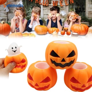 [ Halloween ] ของเล่นบีบคลายเครียด รูปฟักทองผี ฮาโลวีน ขนาดเล็ก สุ่มสี