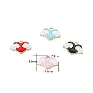 St.kunkka 10 ชิ้นจี้โลหะผสมปีกเล่นไพ่จี้ DIY สำหรับต่างหูพวงกุญแจเครื่องประดับ