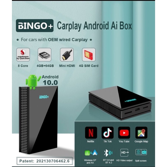[BINGO+]กล่อง Android Ai Master Box สำหรับวิทยุติรถที่มีApple carplay