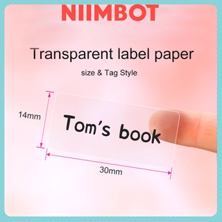 【โปร่งใส】Niimbot D11 D110 กระดาษใส กันน้ํา กันน้ํามัน สําหรับจัดเก็บอาหารในครัวเรือน