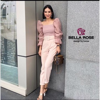 Bella Rose เซ็ตเสื้อแขนตุ๊กตา กางเกงเอวสูง