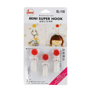 🔥แนะนำ🔥 ขอแขวนทรงรีเจาะผนัง SUPERLINE SL110 (1x3) HOOK OVAL SCREW SUPERLINE SL110 (1X3) ขอแขวนผ้า