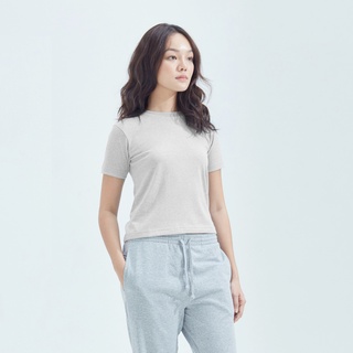 CIRCULAR เสื้อยืดคอกลม ผู้หญิง แขนสั้น Women T-Shirt สีเทาอ่อน Cloud ผลิตจากวัตถุดิบรีไซเคิล 100% ดีต่อสิ่งแวดล้อม