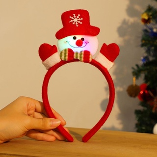 ที่คาดผมมีไฟ Xmas Snowman Flashing LED Headband (Pack of 3)