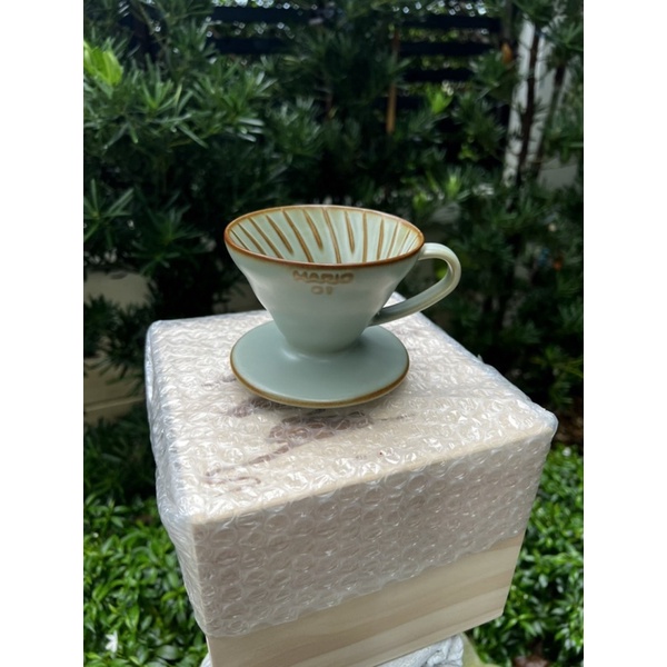 ดริปเปอร์ Hario Huairu kiln v60+กล่องไม้