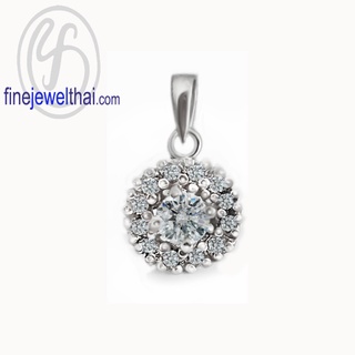 Finejewelthai-จี้-จี้สร้อยคอ-จี้เพชร-จี้เงินแท้-Diamond-CZ-Silver-Pendant-P1081cz00 (สามารถเลือกสีตัวเรือนได้)