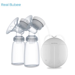 เครื่องปั๊มนมไฟฟ้า ปั๊มคู่ 2 หัว Real Bubee Breast Pump