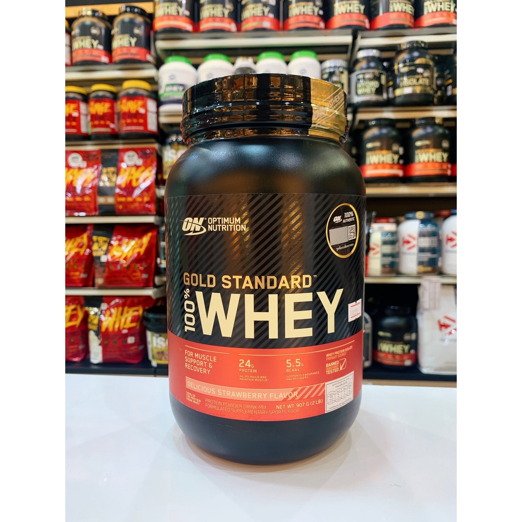 Optimum Whey Protein Gold Standard  2 lbs.เวย์โปรตีนสร้างกล้ามเนื้อ ไขมันต่ำ ขนาด2ปอนด์