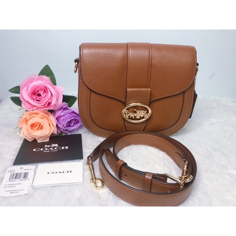 COACH กระเป๋าสะพายข้าง COACH C3241 GEORGIE SADDLE BAG