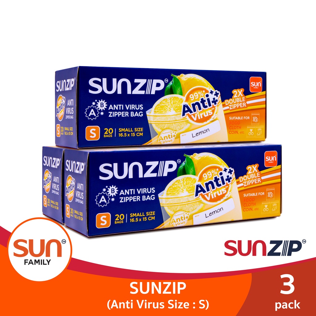 โปรโมชัน ถุงซิปแอนตี้ไวรัส (Size S M L) 3 กล่อง ยับยั้งการเจริญเติบโต ...