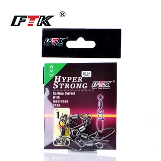 FTK 1pcak Fishing Rolling Swivel Solid Ringed Fishing Connector Fishing Tackle