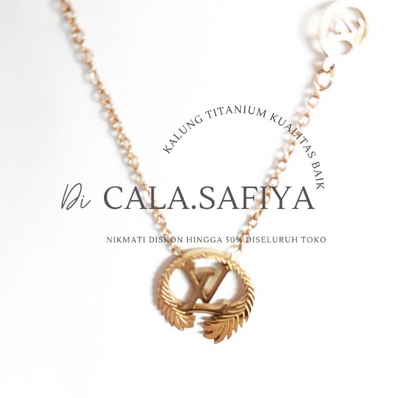 CALA.SAFIYA MFS ANTI-RUST ROSE GOLD TITANIUM สร้อยคอ SILVER GOLD PENDANT สร้อยคอ PREMIUM GEM เครื่อง