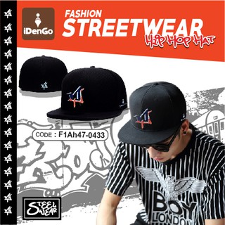 หมวกHIPHOPเต็มใบ  หมวกHIPHOP NY/SW  สีดำ   No.F1Ah47-0433